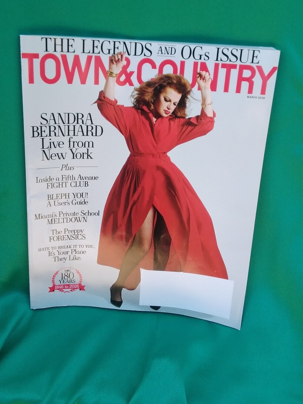 Town & Country March 2026 Magazine Issues Sandra Bernhard
